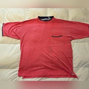 Vintage 80's Red Pocket T-Shirt - Men's Size Large 80s, 80's, 1980s Beach Surf